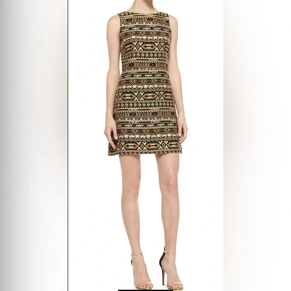 alice and olivia black and gold dress Alice + Olivia black and gold dress by Alice & Olivia
